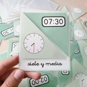 Horas (en punto/y media) Analógico y digital