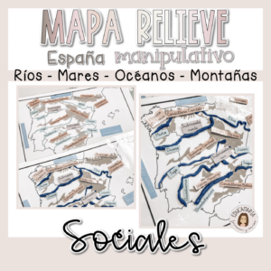 Mapa manipulativo Relieve España