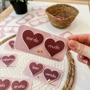 Tarjetas palabras compuestas San Valentín